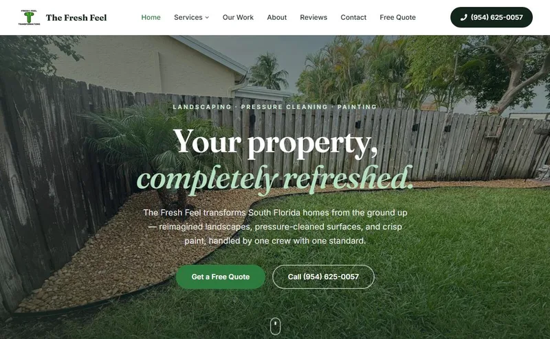 The Fresh Feel website screenshot