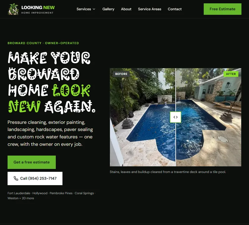 Looking New website screenshot