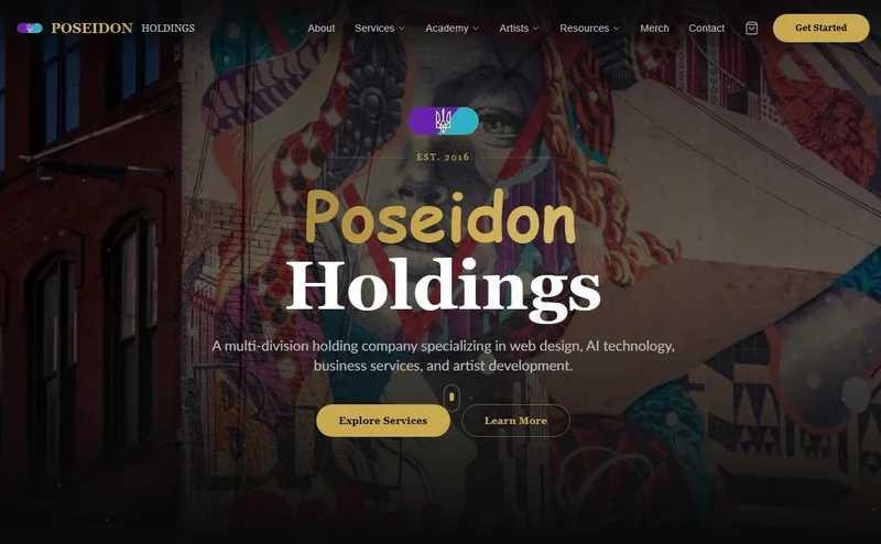 The Poseidon Holdings website screenshot